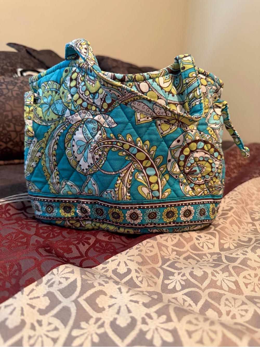 Vera Bradley Quilted Paisley Tote Bag